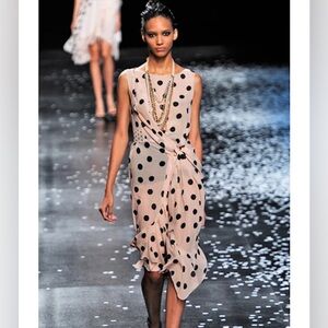 Nina Ricci silk polka dot dress